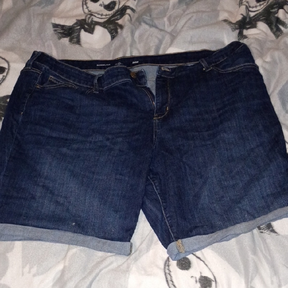 St. John's Bay Dark Blue Jean Shorts
